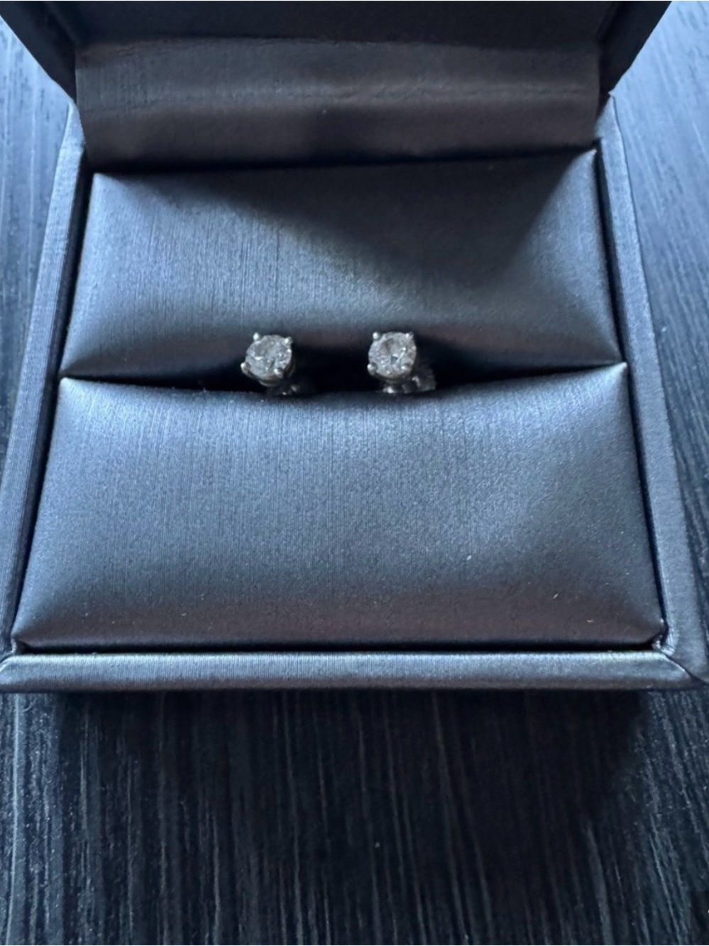 Vintage Tiffany and Co Platinum 950 Diamond Stud Earrings TCW 0.66